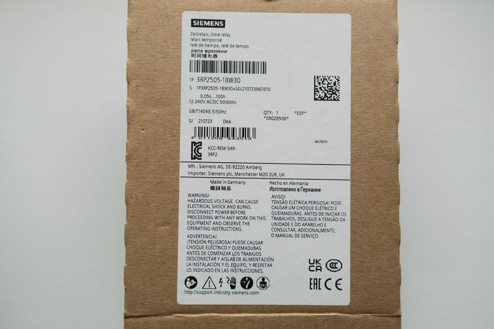 Przekaźnik czasowy 27 funkcji, Siemens Sirius 3RP2505-1BW30
