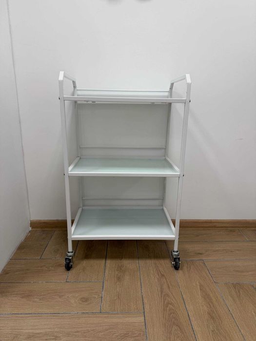 Візок косметологічний на колесах на три полиці 500х350х820мм, як новий