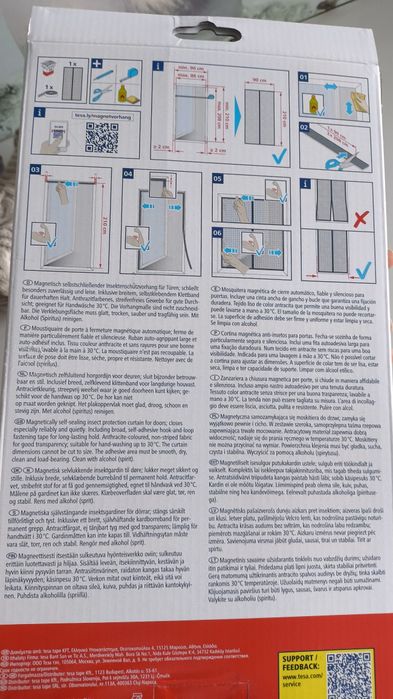 Moskitiera na drzwi balkonowe okno tesa 0.9x2.1