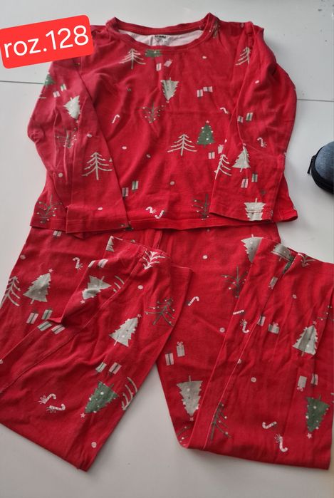 Pizamka z bawełny roz128.cm. Stan b dobry unisex