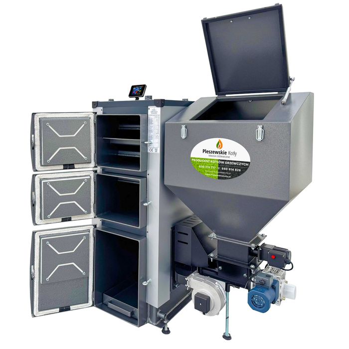 Kocioł z Podajnikiem na Pellet i Ekogroszek 15kW 5 klasa Ekodesign, hybryda, DUO, dwupaliwowy, dwufunkcyjny, dostawa GRATIS, dotacja, montaż