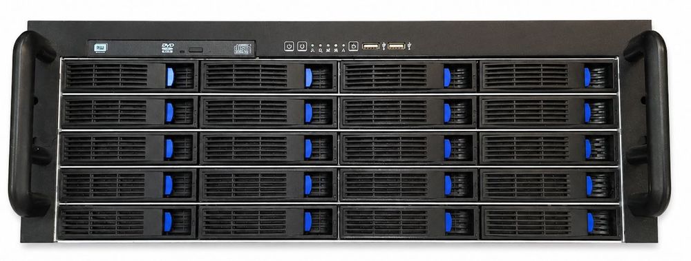 Kit Storage Rack 19" 20 Bays 16 Hot-Swap TrueNAS ZFS IT Mode