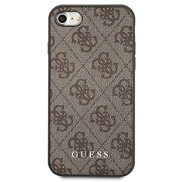 Etui Guess 4G Metal Gold Logo na iPhone SE 2022 / 2020 / 7 / 8 - brązo