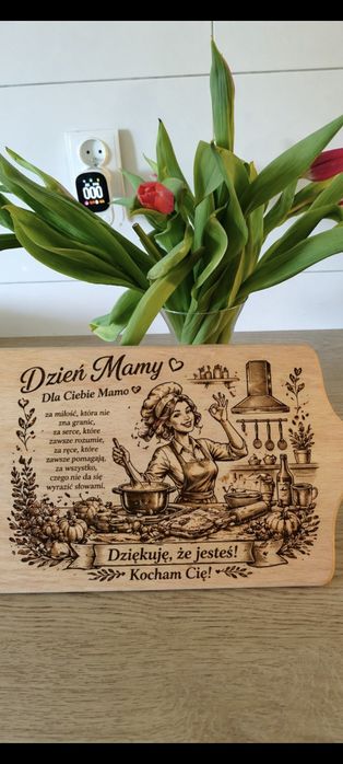Deska kuchenna bukowa dzień mamy