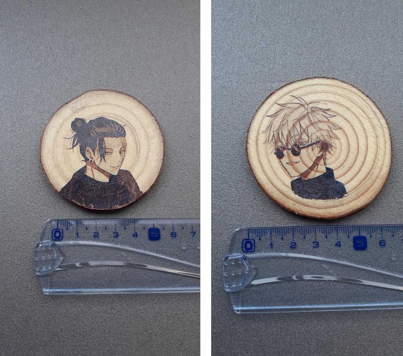 Decoração madeira anime jujutsu, hunterxhunter, chainsaw man