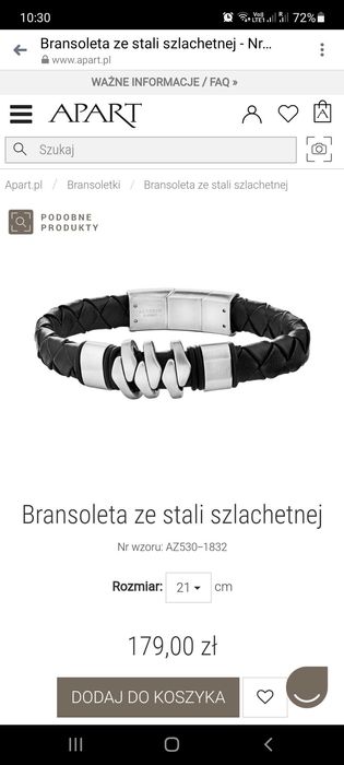 Bransoletka meska z Apart