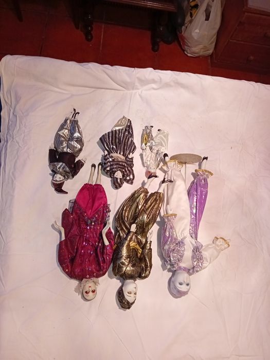 Conjunto de 6 Bonecos Decorativos de Veneza