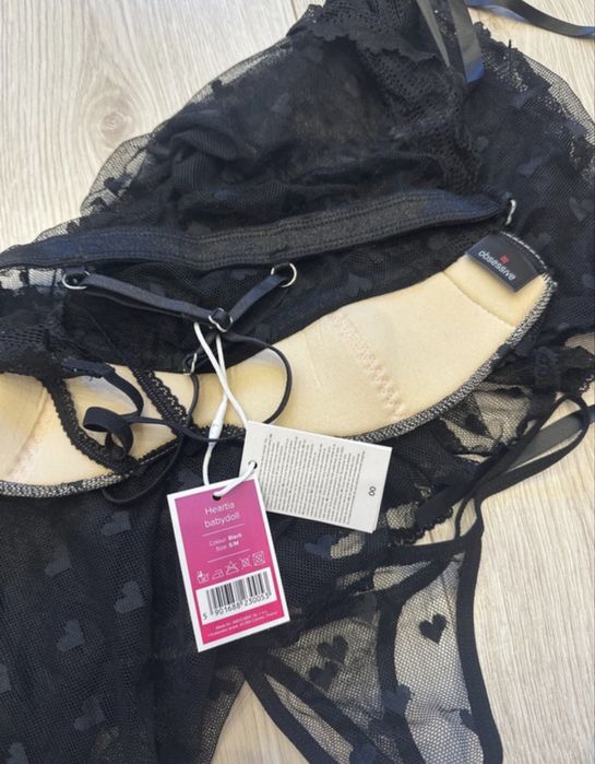 Piżama plus stringi w serduszka obsessive spicy nowe rozmiar s/m