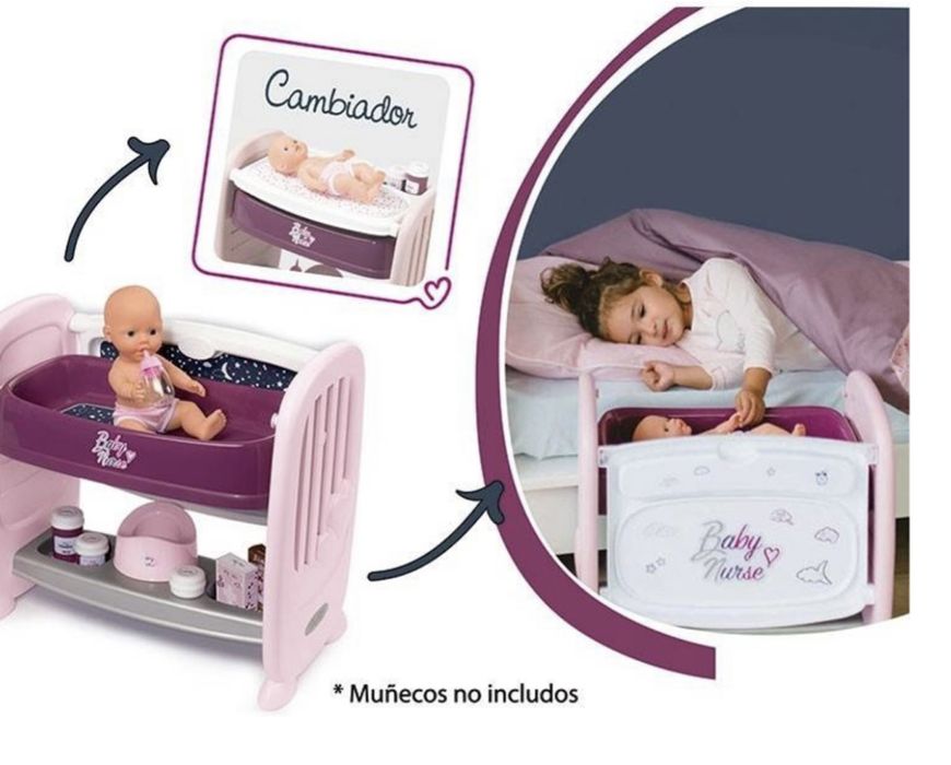 Fraldario/ cama / banheira bebé de brincar Smoby