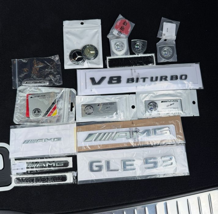 Наклейки mercedes amg, v8 biturbo, gle 53