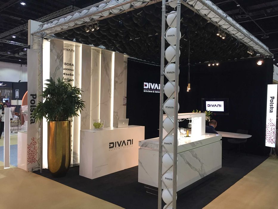 Stoisko targowe 24m2 zabudowa Trilac