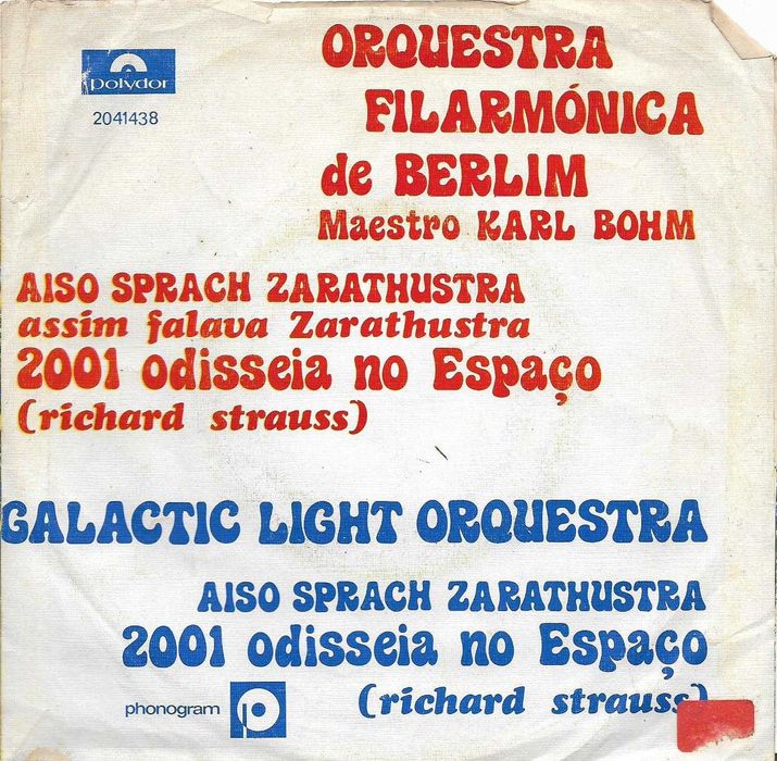 Strauss - - - - - Also sprach Zarathustra - - - - - Single424344538192302081