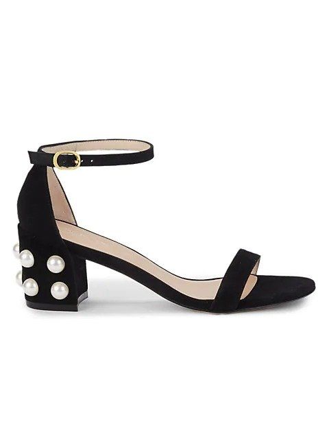 Sandały z perłami na obcasie Stuart Weitzman 36
