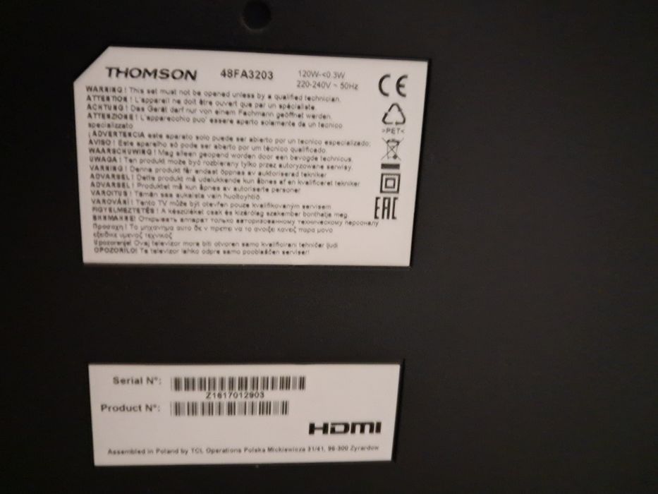 Televisão Thomson de 50 polegadas