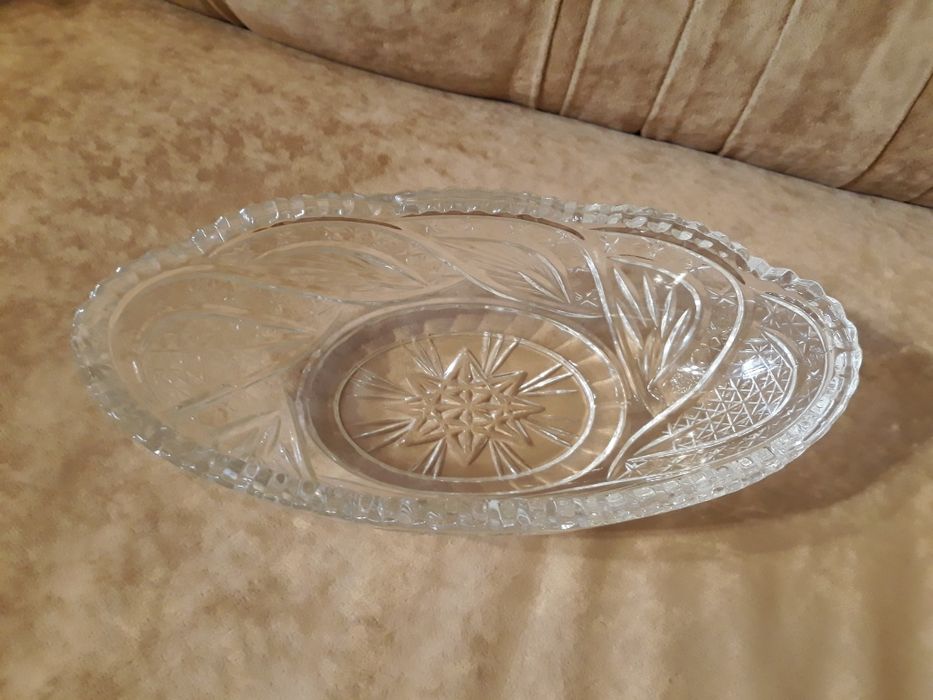 Салатница, конфетница хрустальная