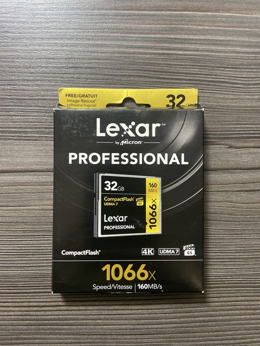 Карти пам’яті Lexar, SanDisk 32GB, 64GB CompactFlash 1066x