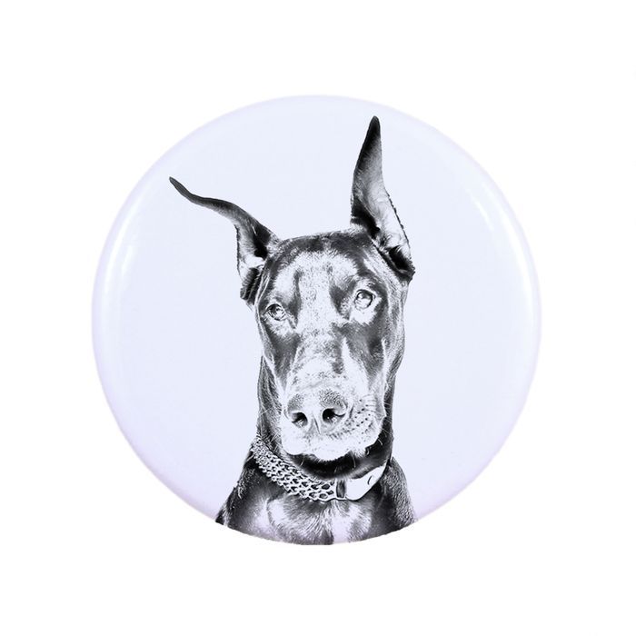 Doberman przypinka z psem duża Art-Dog