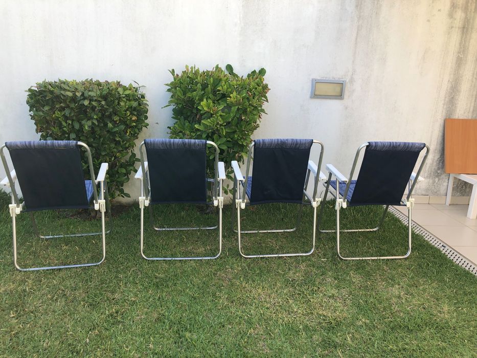4 Cadeiras de praia em lona