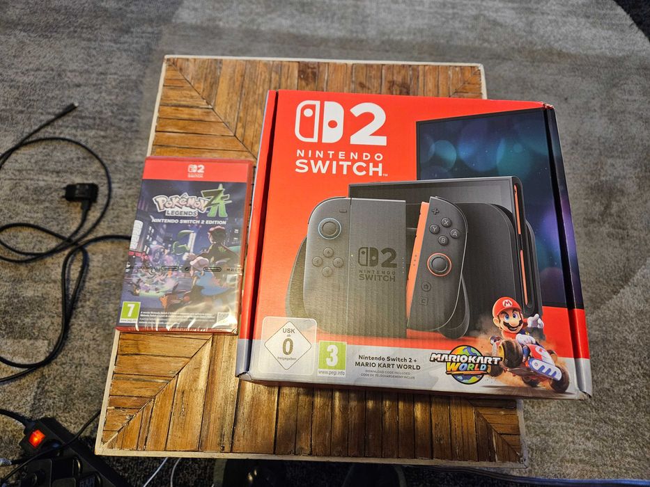 Nintendo Switch 2+Mario Kart WT+Pokemon Legends Z-A NOVO c/garantia