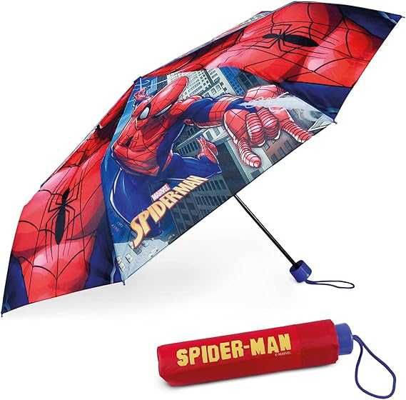 BONNYCO Parasol Dziecięcy Spiderman Składany Antywiatrowy 23 cm