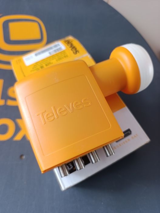 Nowa antena setelirna TV Polsat box + konwerter Televes  Quad 4 wyjścia