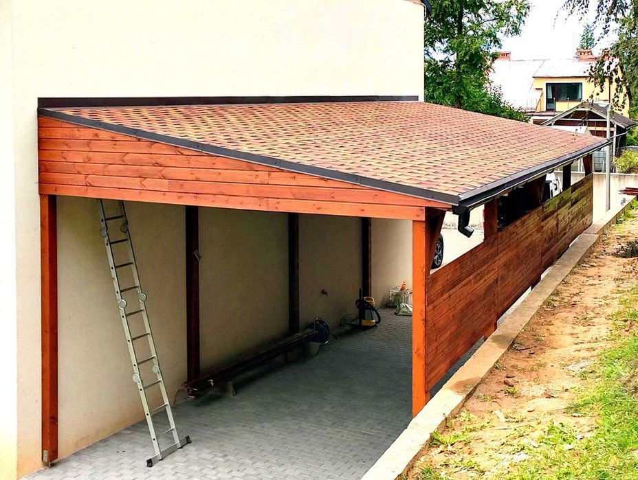 Wiaty garażowe,  Carport, zadaszenia na auto