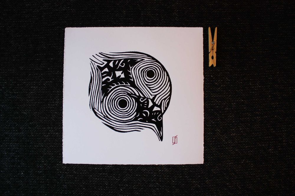 Linoryt, grafika artystyczna / warsztatowa – Manty