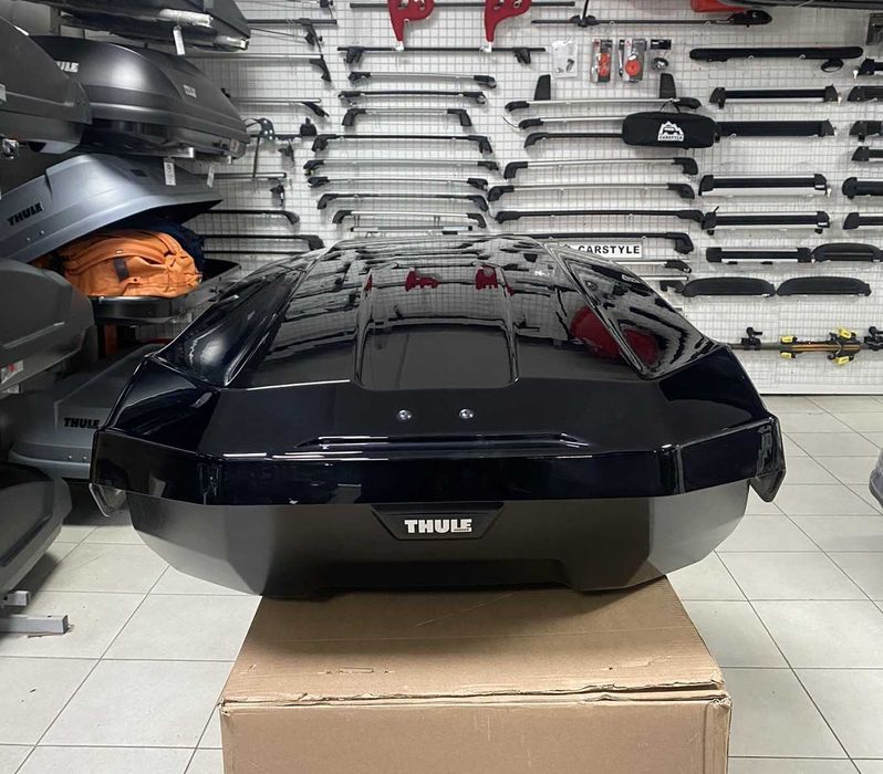 Бокс на дах авто Thule Motion 3 XL Low Black 216x89x35 см 400л БВ як Dynamic Exellence нові вживані вітринні автобокси чорний сірий глянець заниженний