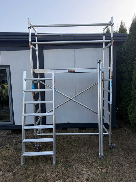 Rusztowanie Aluminiowe Jezdne Wysokość Robocza 6,40m 0,75x1,95m Altrex