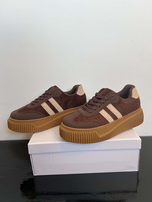 Sneakersy brązowe 41