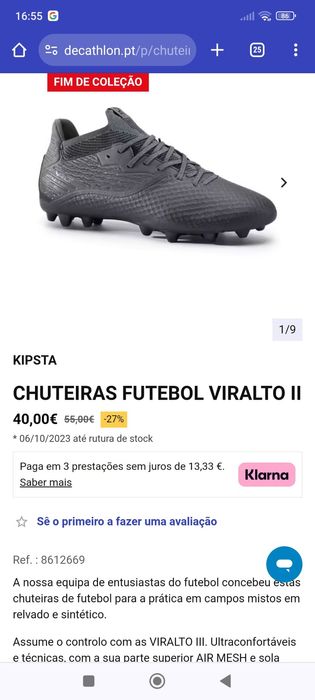 Chuteiras Kipsta Viriato II
