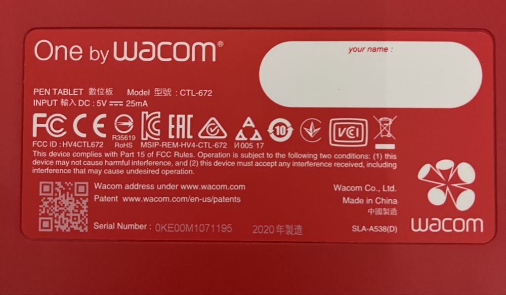 Mesa Digitalizadora - Wacom One - CLT672