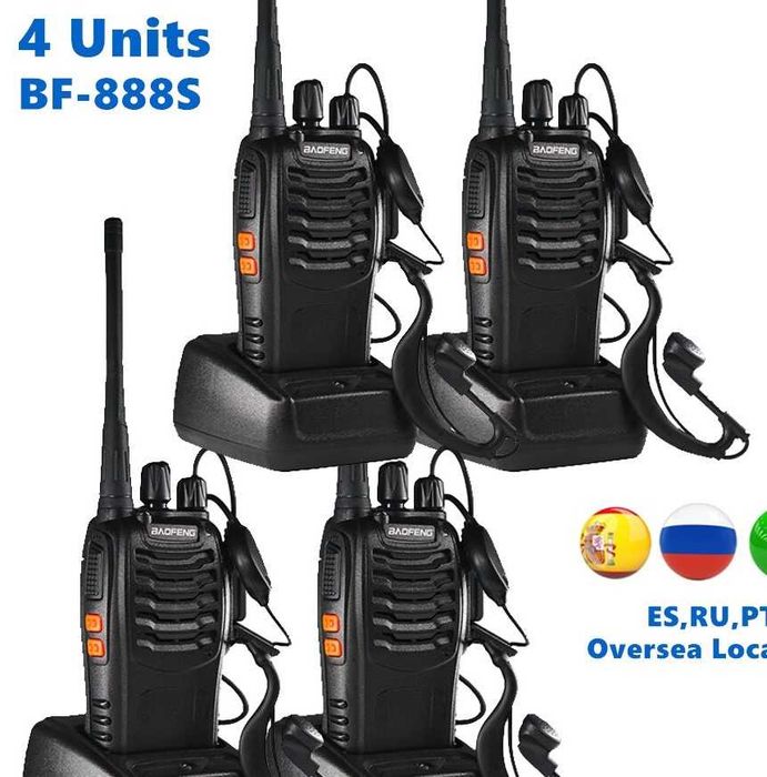Pack 4x Walkie Talkies - Intercomunicadores Rádio - Novos - Promo