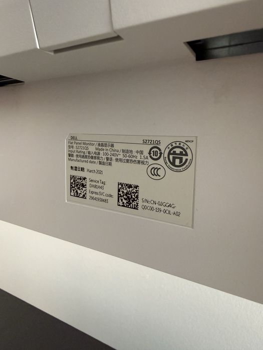 Monitor 4K Dell S2721QS