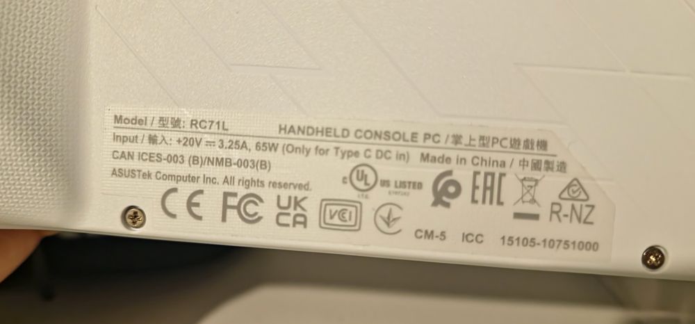 Asus Rog Ally Z1 Extreme