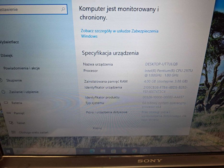 Sprzedam laptopa sony vaio