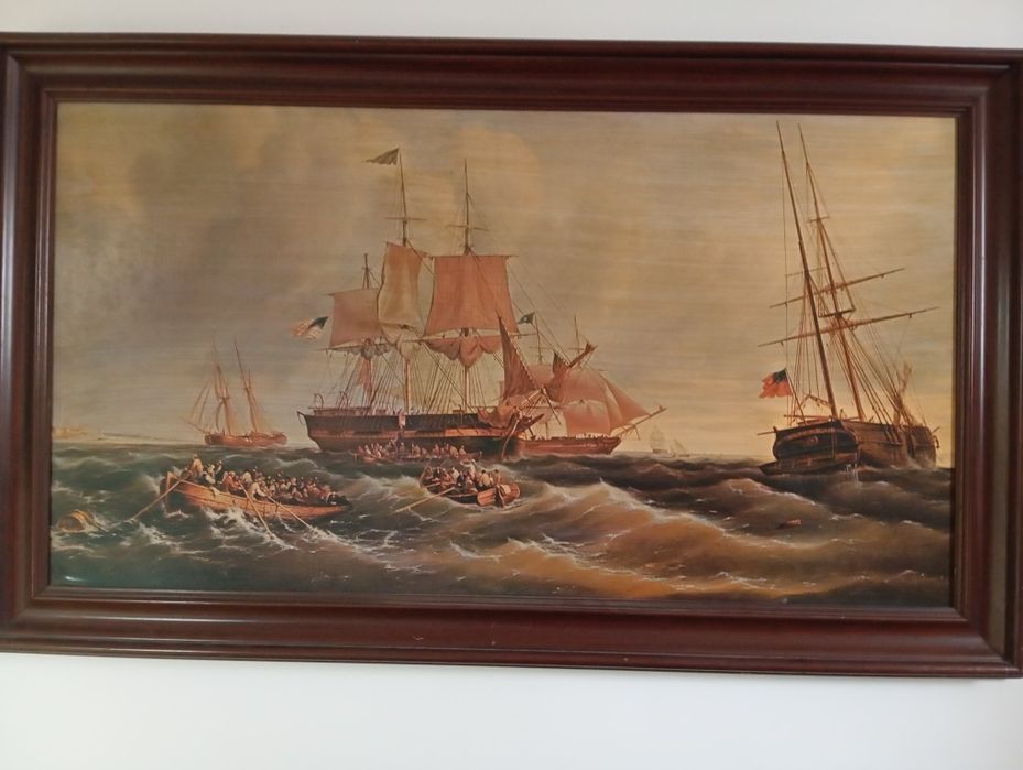 Painting of the Naval Battle of Santiago de Cuba