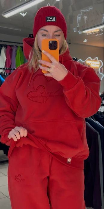 Жіночі костюми на флісі .Червоний та Синій . Розміри M–2XL