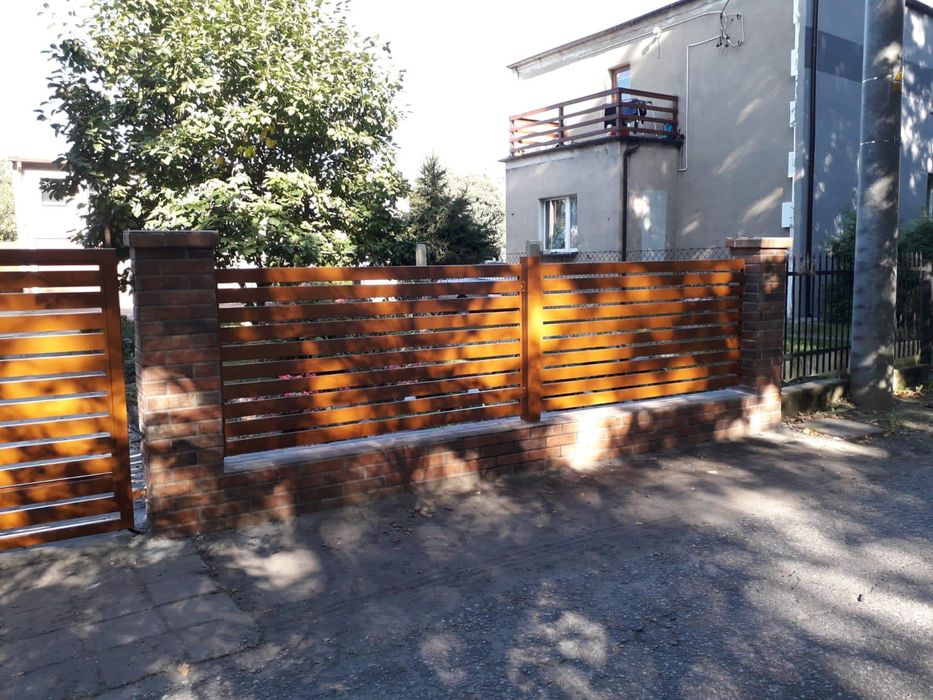 Ogrodzenia, Murowane i stalowe Bramy furtki przęsła