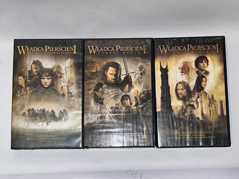 Kaseta VHS - WŁADCA PIERŚCIENI - 3 Części ! Trylogia