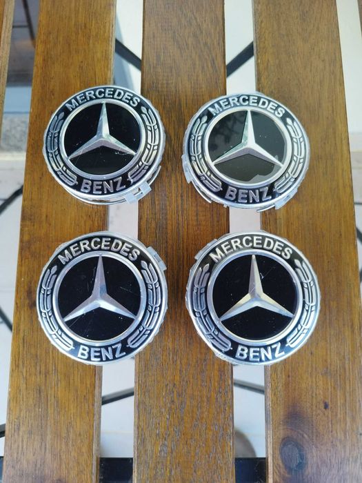 Conjunto centros de jantes Mercedes, 75mm