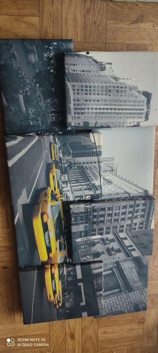 New York Taxi obraz w stylu tryptyku. Darmowa dostawa paczkomat.