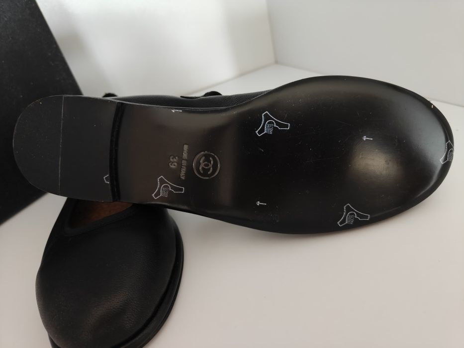 Chanel baleriny baletki CC skóra jagnięca r.39