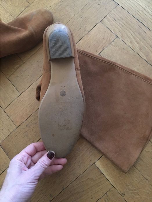 Botas castanhas Steve Madden camurça tamanho 38 muito bom estado