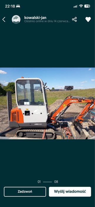 Minikoparka kubota 1.6t