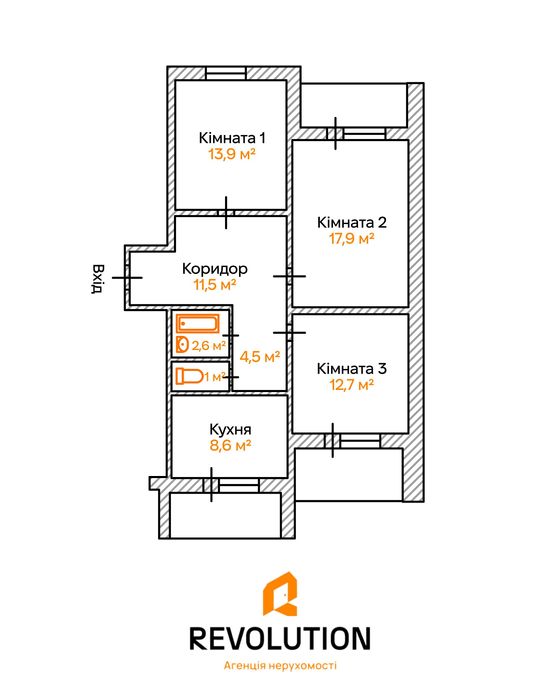 Без %; 3кімнати пр-т Червоної калини 22, державні програми, з ремонтом