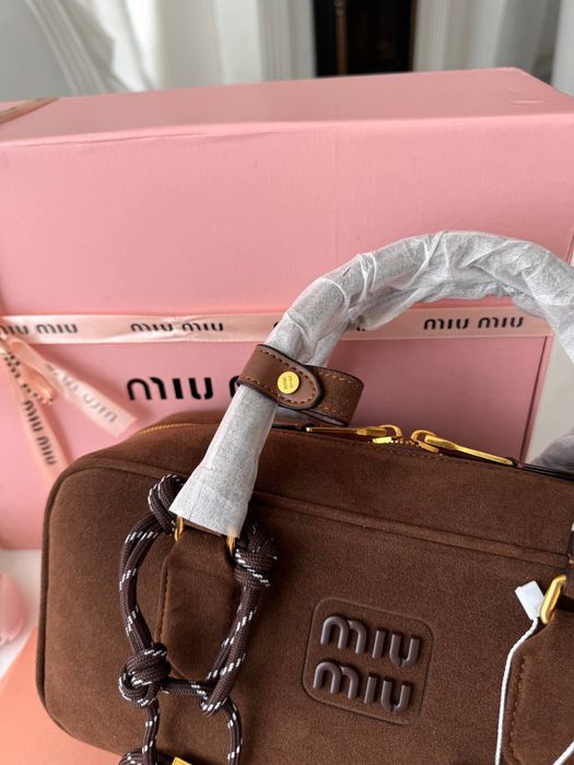 Torebka Miu Miu arcadie suede brown