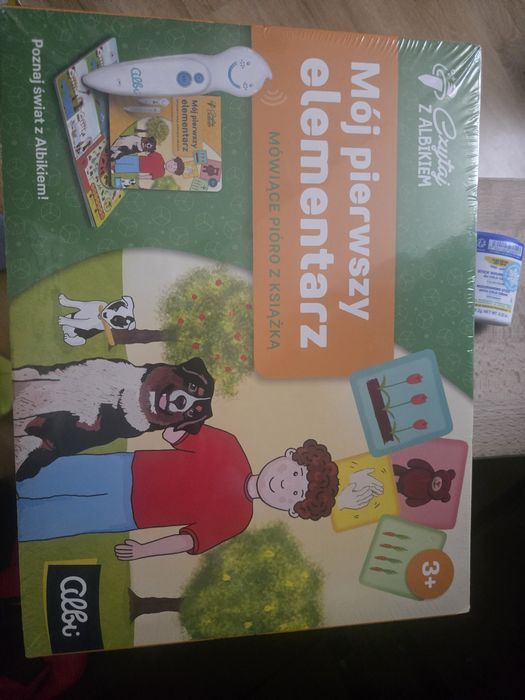 Zestaw mój pierwszy elementarz Albik z piórem, nowy w folii