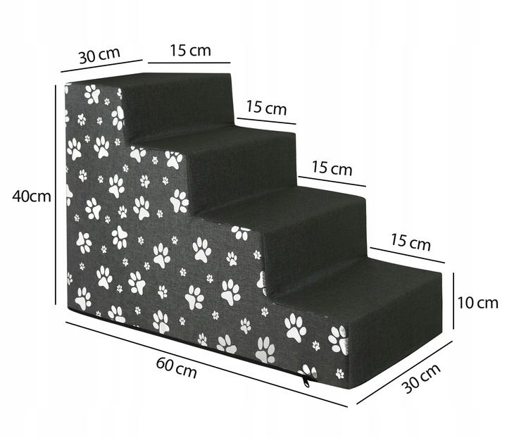 Schody Schodki Dla Psa Rampa Podest 4 Stopnie 40 Cm Stabilne