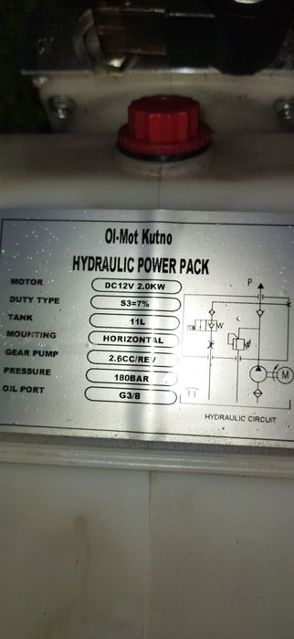 Pompa hydrauliczna do wywrotki windy 12V 2 KW